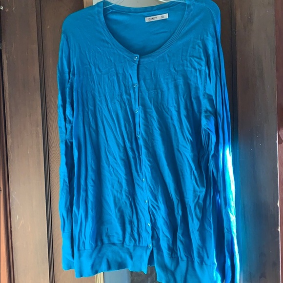 Old Navy Sweaters - Long sleeved turquoise Old navy xxl cardigan